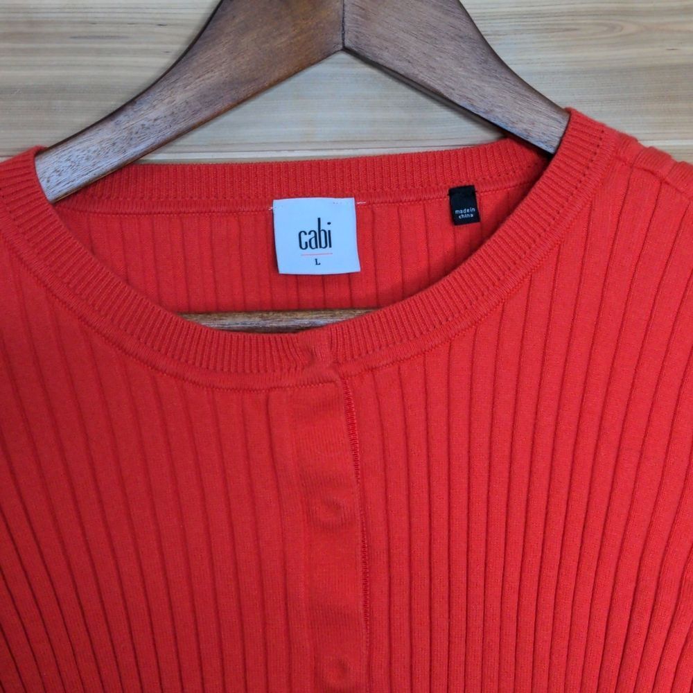 CAbi Vibrant Red Bell Sleeve Cardigan - Picture 3 of 12